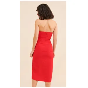 Amanda Uprichard Puzzle Strapless Midi Dress Size Small thumbnail 2