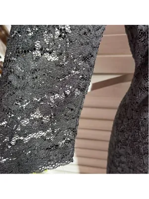 Black sheer lace dress 3/4 sleeves cocktail wedding guest homecoming whimsigoth thumbnail 9
