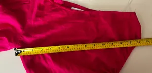 fuchsia pink Brunch Loving Puff sleeve one shoulder mini dress XS thumbnail 7