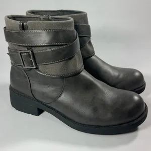 Rocket Dog Trepp Grand Orchard Cotton Ankle Boots Gray Buckle Straps Womens 9.5‎ thumbnail 1