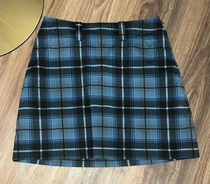 Nike Blue and Black Plaid Mini Skirt NWOT thumbnail 1
