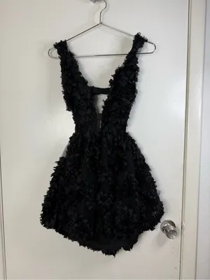 For Love and Lemons, Astrid, black, open back mini dress XS thumbnail 6