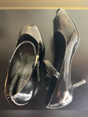 Donald J. Pliner Bronze/Copperish Brown Patent Mary Jane Peep-Toe Heels thumbnail 12