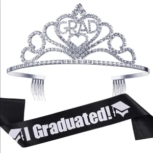 Graduation Rhinestone Crown & Sash thumbnail 1