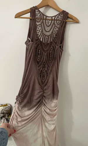 Anthropologie Crochet Backless Maxi Dress thumbnail 1