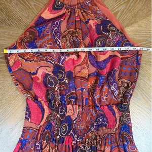 A.L.C. Cory Silk Sleeveless Mini‎ Dress High Neck Pink Cobalt Multi Size 6 thumbnail 8