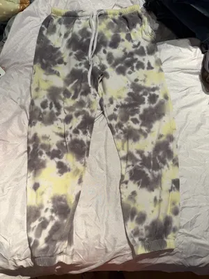 Garage black and yellow tie dye sweatpants thumbnail 4