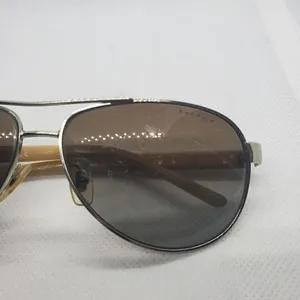 Ralph Lauren Polarized Silver & Tan Aviator Sunglasses thumbnail 6