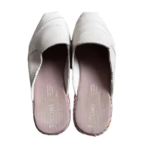 Toms Canvas‎ Slip-on Espadrilles Flats Tan Canvas With Colorful Trim Size 8.5 thumbnail 3