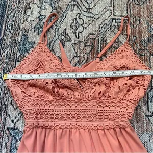 ECOWISH‎ Womens V-Neck Spaghetti Strap Bowknot Backless Sleeveless Lace Mini thumbnail 10