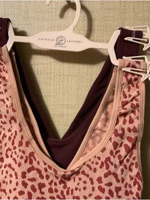 Chinese Laundry Pink Leopard & Burgundy Seamless Tank Duo thumbnail 2
