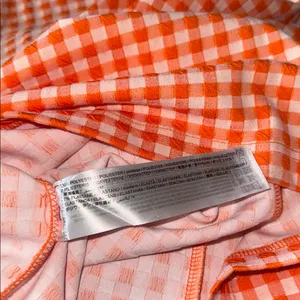 NWT NNG Mango Vichy Check Dress Gingham Orange Stretch thumbnail 11
