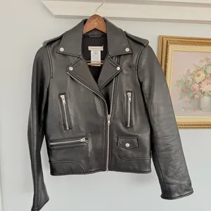 RARE Paul & Joe "Buffy" Lamb Moto Leather Jacket‎ saint Laurent look alike Biker thumbnail 6