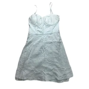 Abercrombie & Fitch Lace Bustier Fit Flare Pastel Blue Dress Size S thumbnail 5