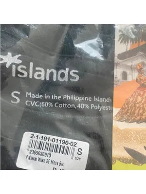 Islands Souvenirs Palawan Philippines Graphic T-Shirt Black Size S NWT thumbnail 3