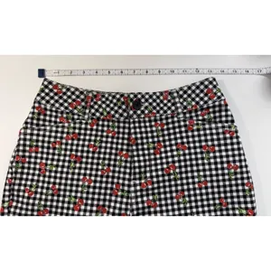 Bagatelle Collection Cherry Gingham Shorts Black White Red Check Size 4 NWT‎ thumbnail 5
