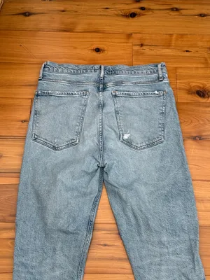 Agolde Light Wash Button-Fly Denim Jeans thumbnail 8
