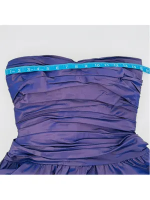 Tadashi Shoji Strapless Mini Dress Purple Size 0 Vintage 90’s Irridescent thumbnail 10