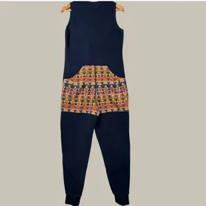 Patagonia Women's Fleece Jumpsuit Small Navy Geometric Cabincore Outdoor Lounge thumbnail 3