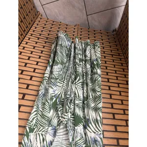Cupshe Green‎ And White Palm Print Swim Coverup Size Medium thumbnail 5