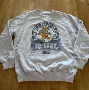 Abercrombie & Fitch Soft A&F Fleece Grateful Dead Relaxed Crewneck Sweatshirt XS thumbnail 1