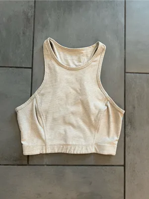 Outdoor Voices Athena Crop Top | Oatmeal thumbnail 2