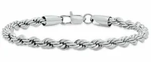 Unisex 14KT white Gold Overlay Bracelet Length: 8.5" Wide: 6mm thumbnail 1