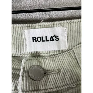 Rolla’s East Coast Flare Corduroy Pants Seagrass Green High Rise Size 27 Y2K thumbnail 5