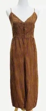 Heart Hips jumpsuit brown black L stripes rayon thumbnail 1
