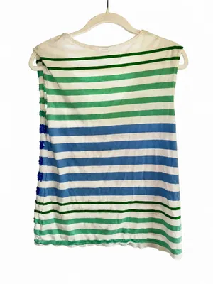 Old Navy Sequined Striped Tank Top - Blue & Green thumbnail 4