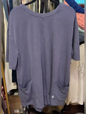 NWOT Free People FP Movement Hot Shot Tee Romper - Blue indigo navy - XL thumbnail 9