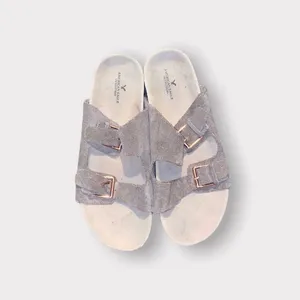 American Eagle Tan Suede Sandals Shoe Size 10 thumbnail 4