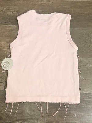 NWT Fct Basics Pink Sequin Fringe Tank thumbnail 4