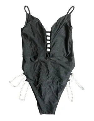 Dolls Kill Soulan Zee chain sides bodysuit Size Medium thumbnail 1