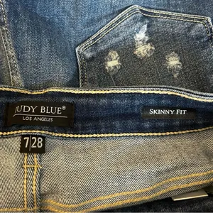 Judy Blue Distressed‎ Skinny Denim Jeans Size 7/28 thumbnail 6