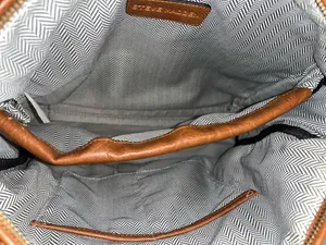 Steve Madden Brown Faux Leather Satchel Crossbody Bag Studded Boho Tote thumbnail 7