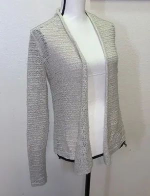 Abercrombie & Fitch light tan cardigan sweater thumbnail 1