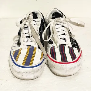 VANS Womens Size 8 Old Skool Retro Stripes Skateboard Shoes Low Top Sneakers‎ thumbnail 2