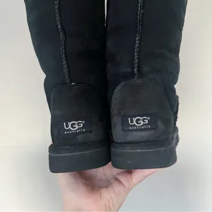 UGG • Classic Tall Sheepskin boots black shearling sherpa suede knee winter 5815 thumbnail 9