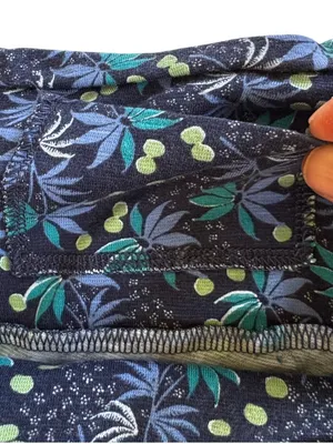 EUC Toad&Co Chaka Ruffle Skirt Navy Palm Size Medium thumbnail 6
