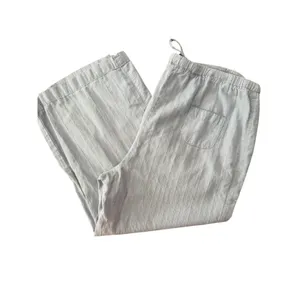 Jockey Women's Pajama Pants Medium Light Blue 100% Cotton Drawstring Sleep Pants thumbnail 6