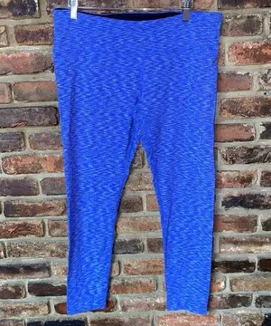 Tuff Athletics Blue Static Cropped Ankle Leggings Women's Size XL thumbnail 1