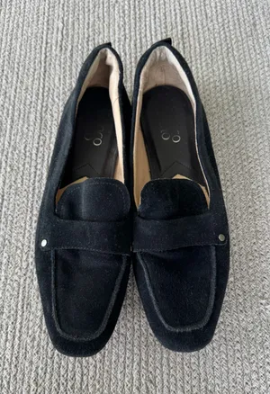 Franco Sarto Persia Black Suede Leather Flat Loafers Size 8.5 thumbnail 1