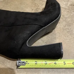 Rouge Helium Zenon Black Faux Suede Knee High Boots Womens Size 10 thumbnail 6
