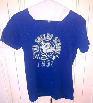 Bolles Bulldogs Blue short sleeved tshirt ‎ EUC thumbnail 1
