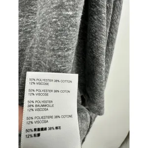 Free People‎ Charcoal Gray Sequoia Top Off Shoulder Loose Fit Shirt Women Small thumbnail 8
