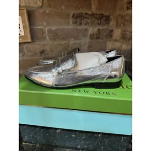 Kate Spade New York METALLIC SILVER Women's Genevieve Loafers‎ Size 6.5 Crinkle thumbnail 14