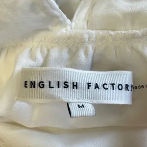 English Factory White Eyelet Lace Puff Sleeve Babydoll Blouse Top Med Coquette thumbnail 6