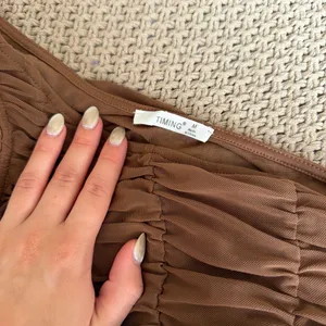 Timing Brown One Shoulder Ruched Bodysuit thumbnail 3
