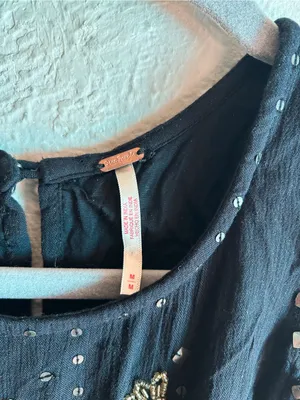 Free People Esther Studded Beaded Crop Tank Top Open Back Boho Festival Medium thumbnail 4